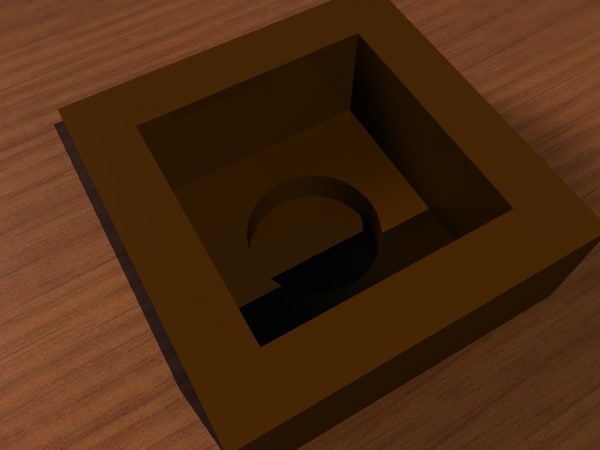 3d lego brick - Lego brick 1x1x0,3 brown.c4d by David Croucher